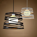 Brief Black Metal Pendant Light E27 Decorative Alostoura lighting
