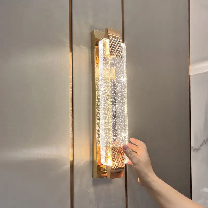 Bubble Crystal Wall Lamps For Living Room Hall Foyer Loft Hotel Indoor Home Modern Luxury Decor Modern Gold LED Sconce Lighting Alostoura lighting