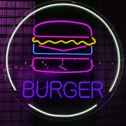 Burger Neon Alostoura lighting