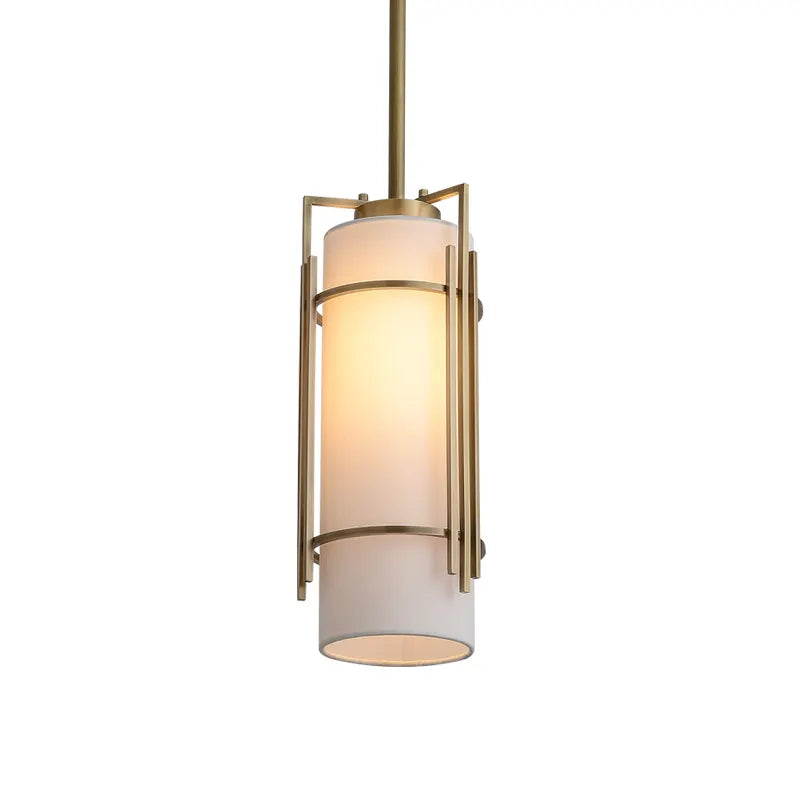 Classic Design Chandelier Bedside Livingroom Brass Copper Silk Fabric Chandeliers & Pendant Lights Alostoura lighting