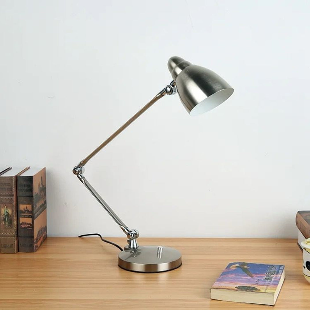 Classic Foldable and Retractable Long Arm Desk Light folding office iron metal table lamp creative study reading desk lamps Alostoura lighting