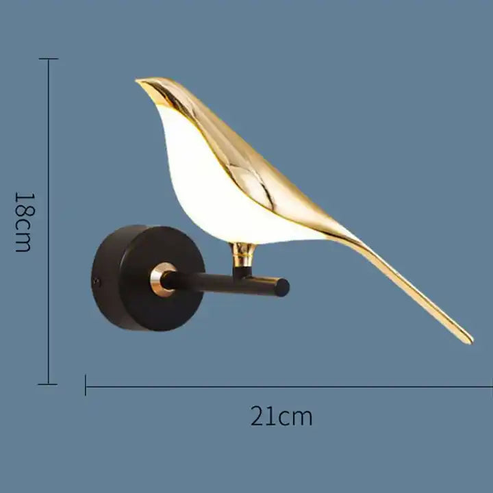 Creative Parlor Background Home Interior Decoration Wall Sconce Lighting Nordic Style Magpie Bird Bedroom Bedside LED Wall Lamp Alostoura lighting