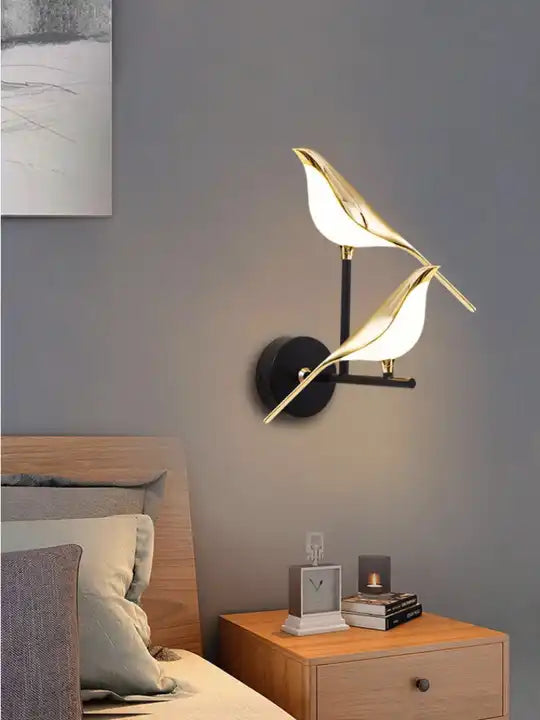 Creative Parlor Background Home Interior Decoration Wall Sconce Lighting Nordic Style Magpie Bird Bedroom Bedside LED Wall Lamp Alostoura lighting