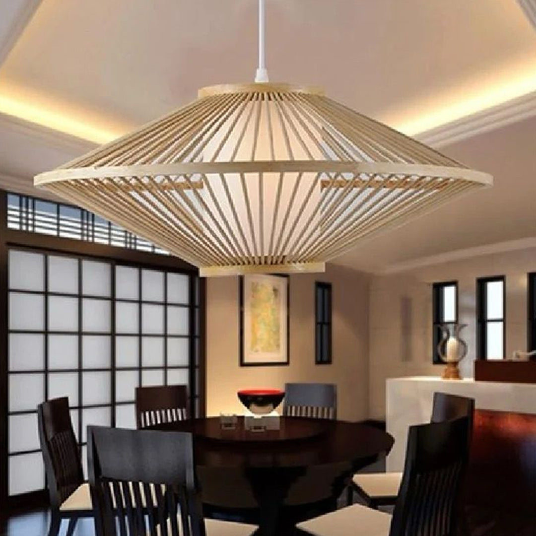 Decor lamps bamboo Bedroom Living Room Ceiling Chandelier   Bamboo Lamp handmade Alostoura lighting