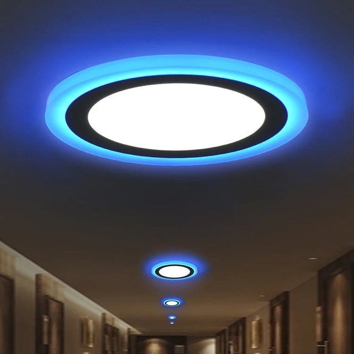 Downlight Dual Color Panel Small LED Ceiling Blue & White Light Ultra ...