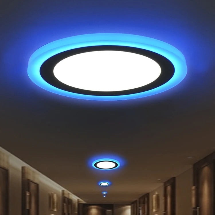 Downlight Dual Color Panel Small LED Ceiling Blue & White Light Ultra Thin Alostoura lighting