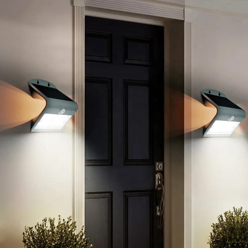 Energy saving outdoor home security solar led wall light with motion sensor Alostoura lighting