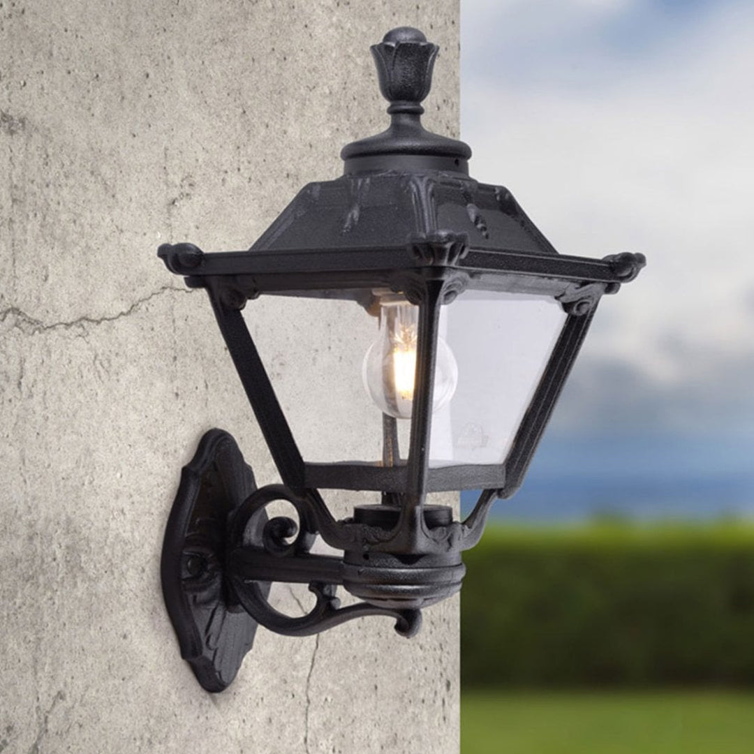 FUMAGALLI Bisso Golia E27 Black Wall Lantern Alostoura lighting