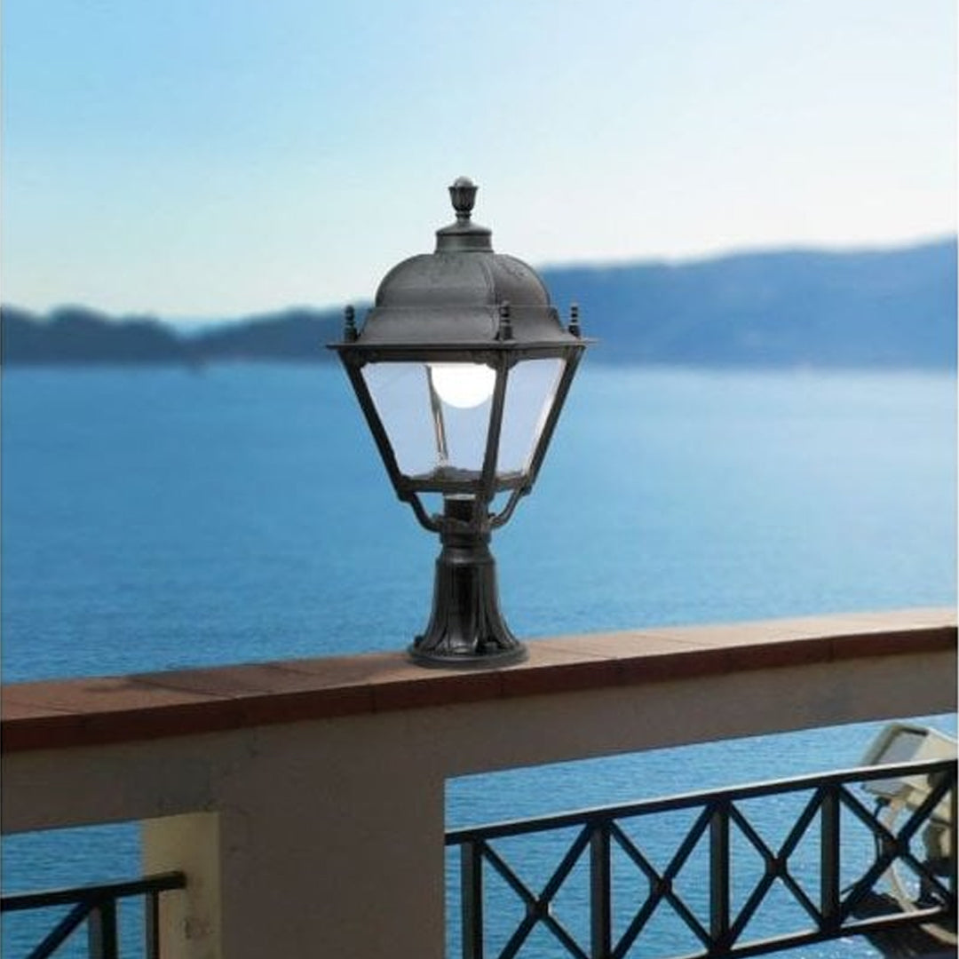 FUMAGALLI Lot Simon 15W High Powered LED Black Post /Pillar Top Lantern Alostoura lighting