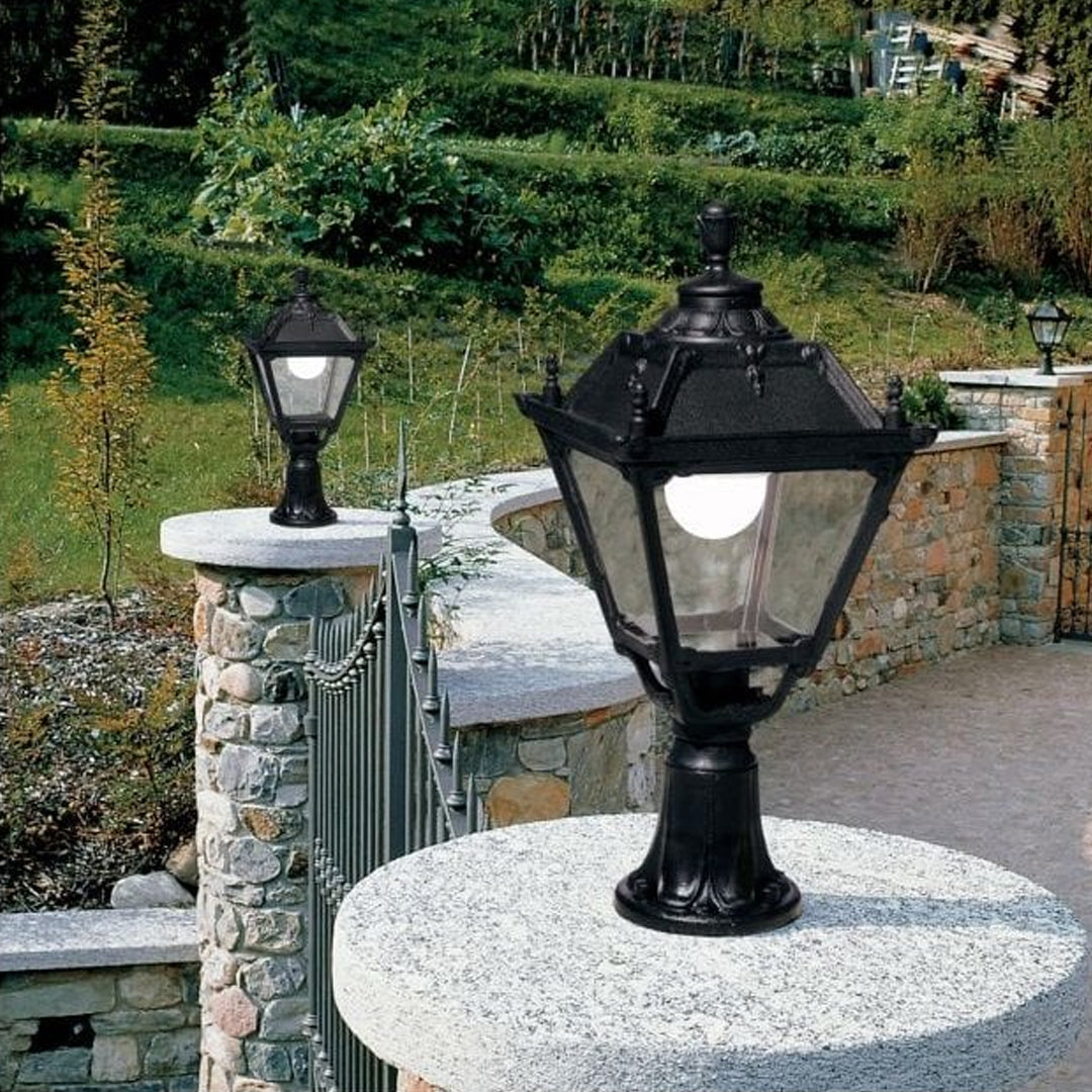 FUMAGALLI Lot Tobia 15W High Powered LED Black Post /Pillar Top Lantern Alostoura lighting