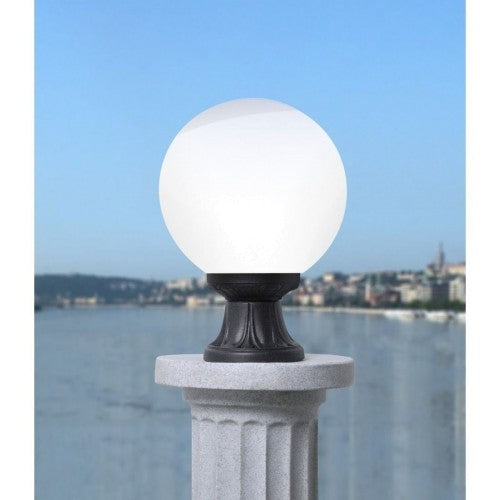 FUMAGALLI Mikrolot Globe 250 mm E27 Black Post /Pillar Top Lantern Alostoura lighting