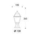 FUMAGALLI Mikrolot Saba E27 Black Post /Pillar Top Lantern Alostoura lighting