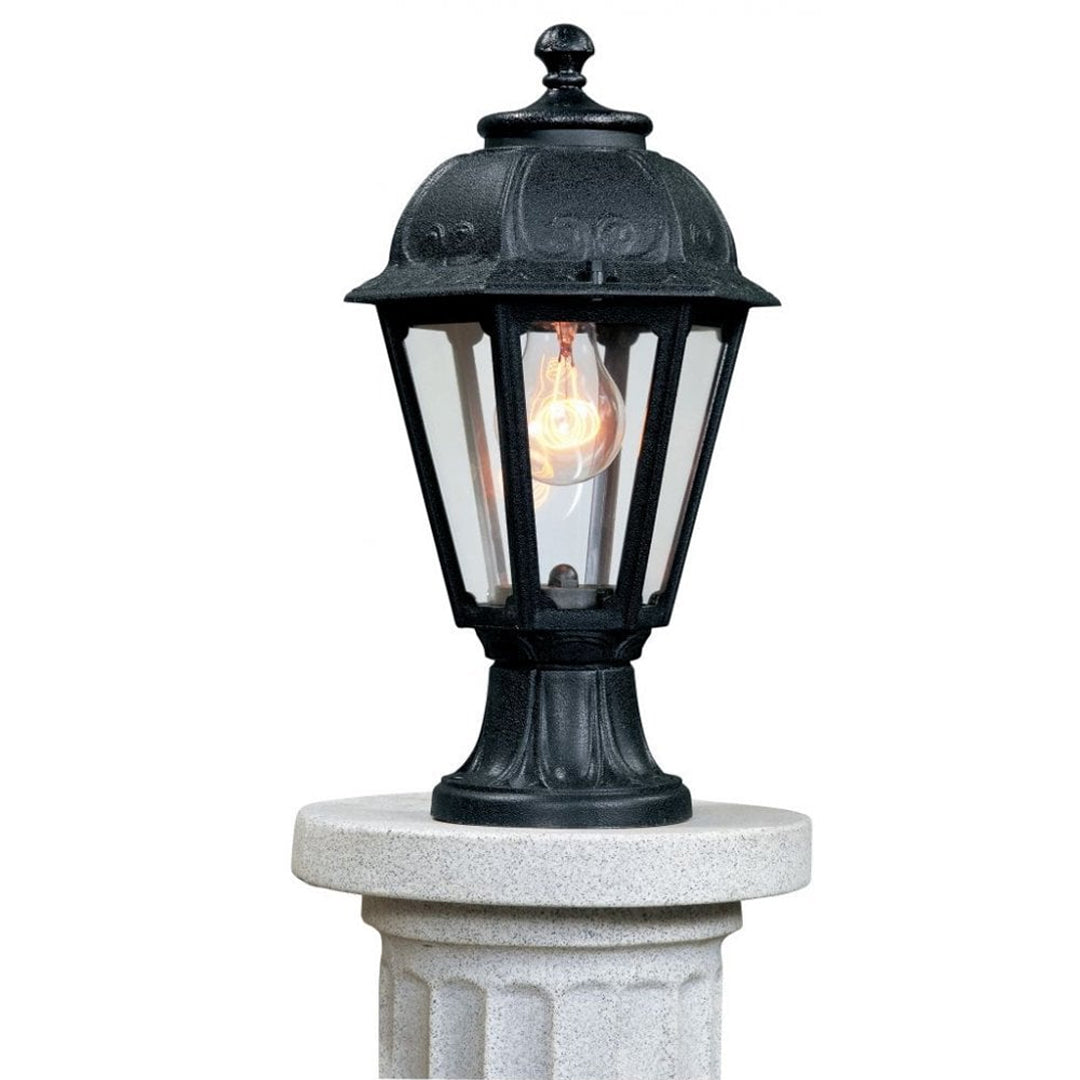 FUMAGALLI Mikrolot Saba E27 Black Post /Pillar Top Lantern Alostoura lighting