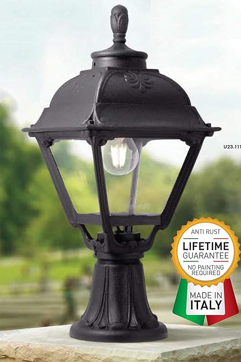 FUMAGALLI Minilot Cefa E27 Black Post /Pillar Top Lantern Alostoura lighting