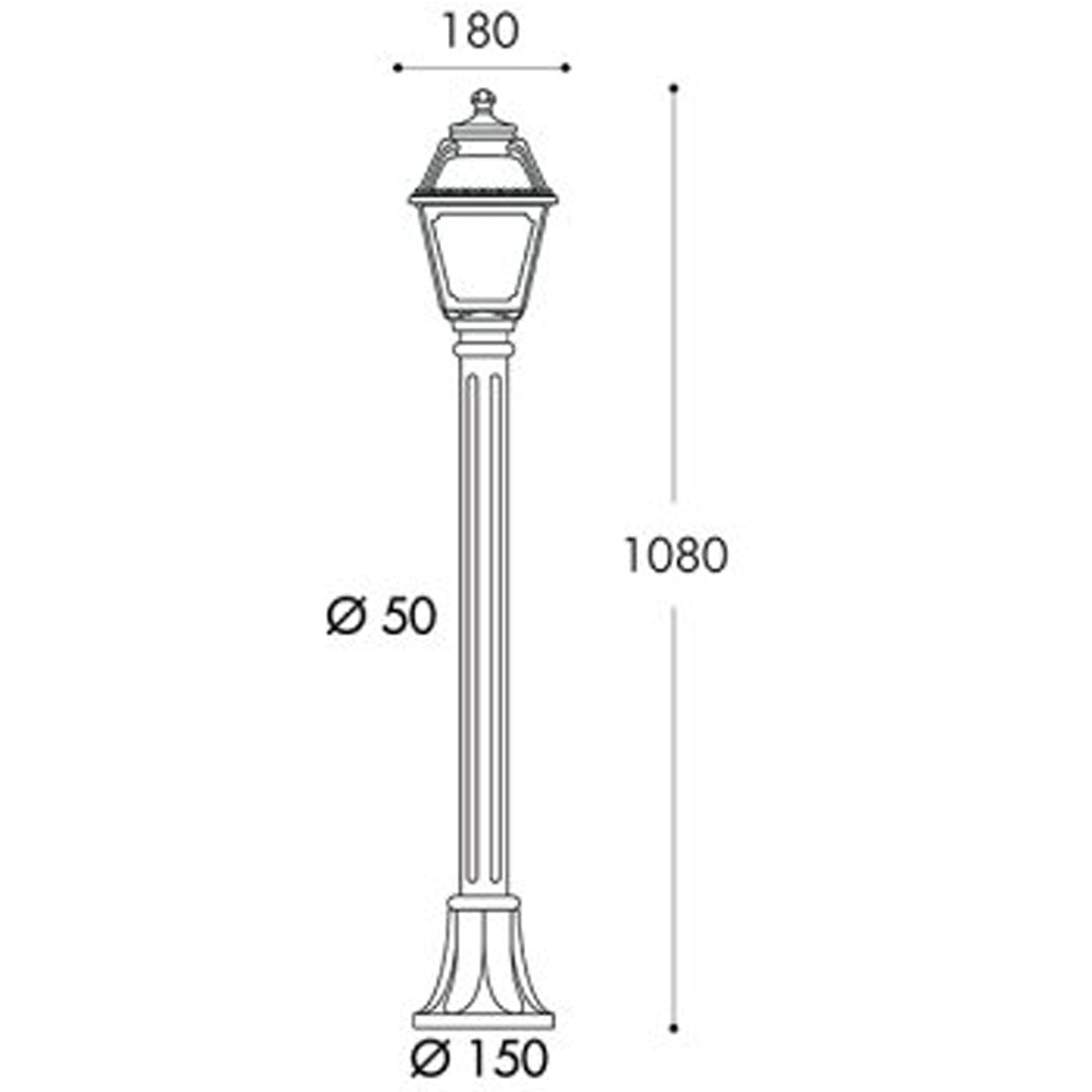 FUMAGALLI Mizar Mary 1080mm Post Light Alostoura lighting