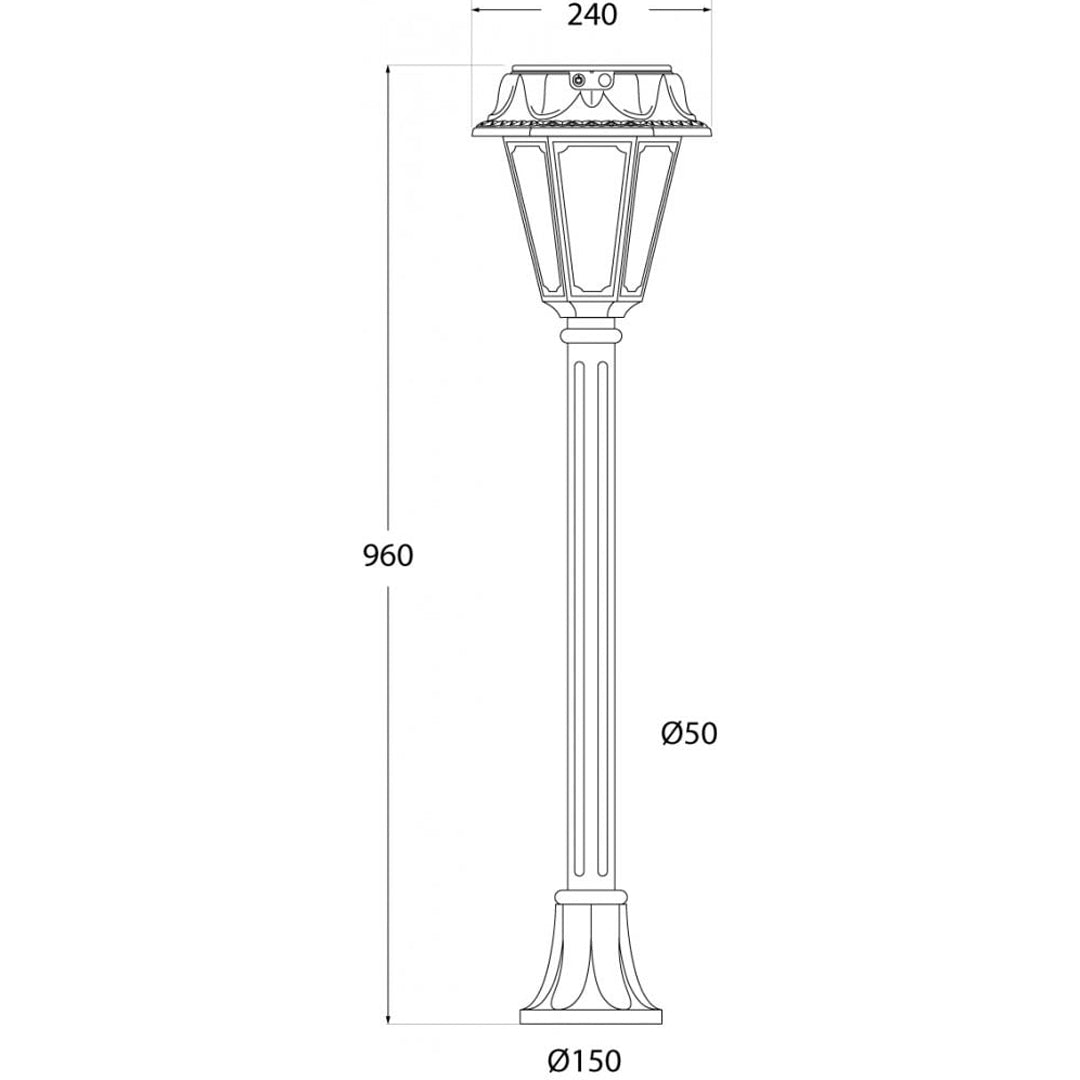 FUMAGALLI Mizar Rosetta Post Light Alostoura lighting