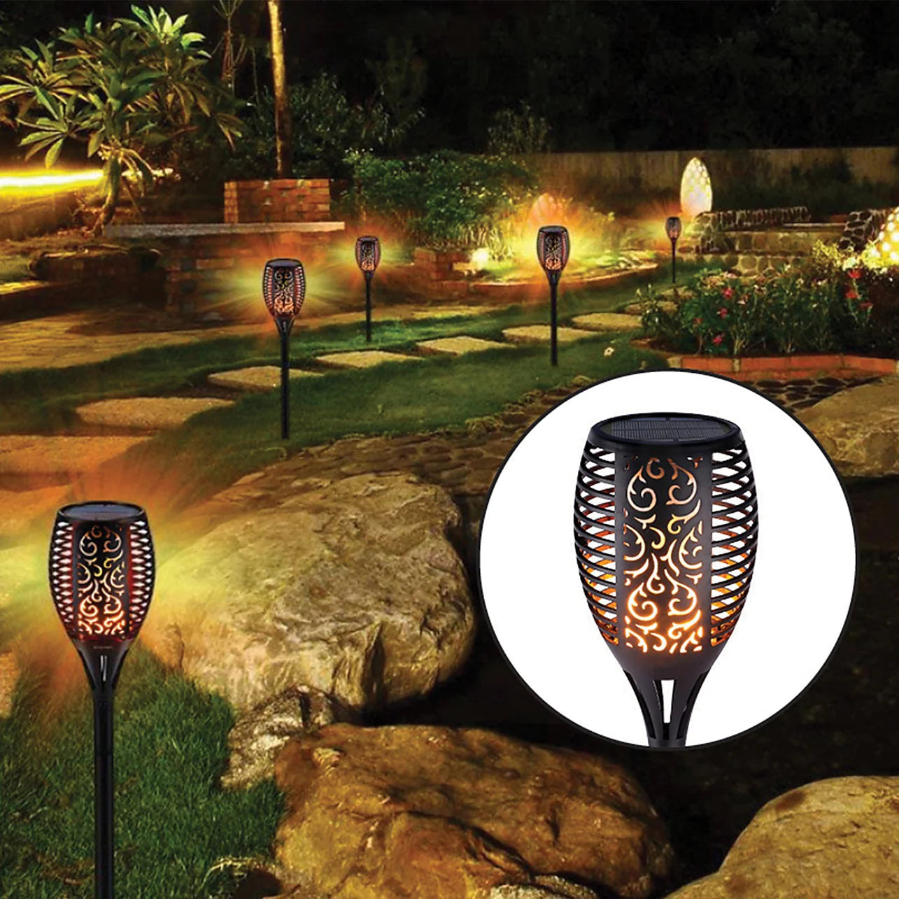 Flaming Dancing Outdoor Auto Lamparas Alostoura lighting