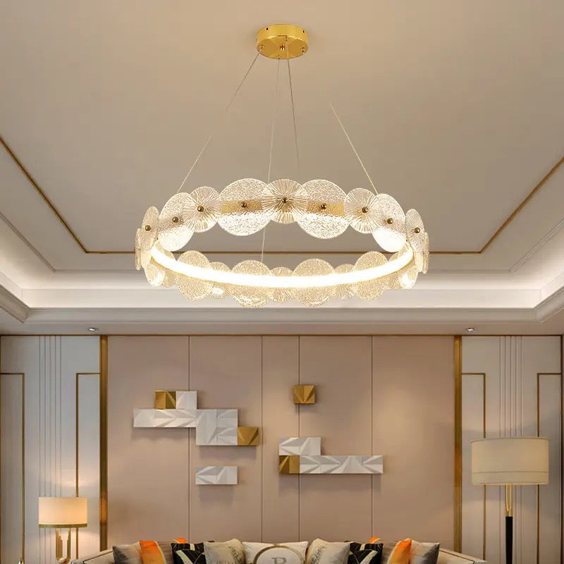 French design nordic gold flower pendant light lighting dining room bedroom ceiling luxury led glass modern crystal chandeliers Alostoura lighting