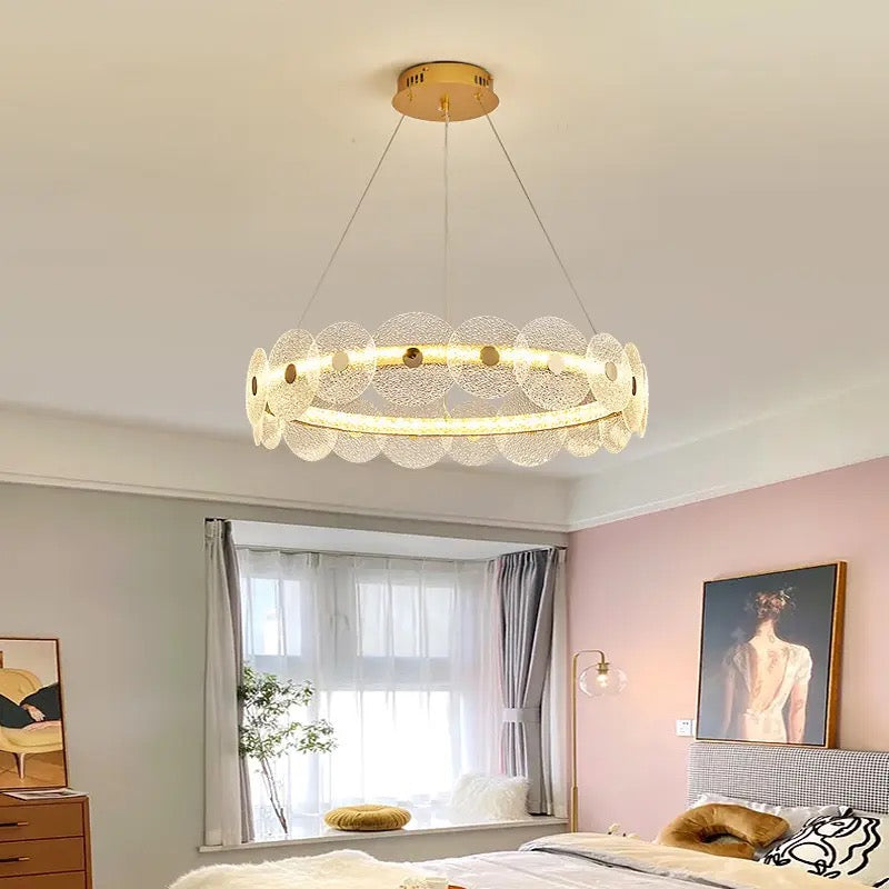 French design nordic gold flower pendant light lighting dining room bedroom ceiling luxury led glass modern crystal chandeliers Alostoura lighting