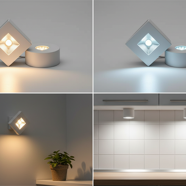 Modern Surface-Mounted LED Spotlight - Available in Round & Square Geometric Profiles