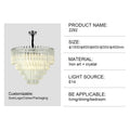 Golden Cone Chandelier Nordic Modern Household Fancy Lamp Shiny Crystal LED Light Luxury K9 Chandelier Alostoura lighting