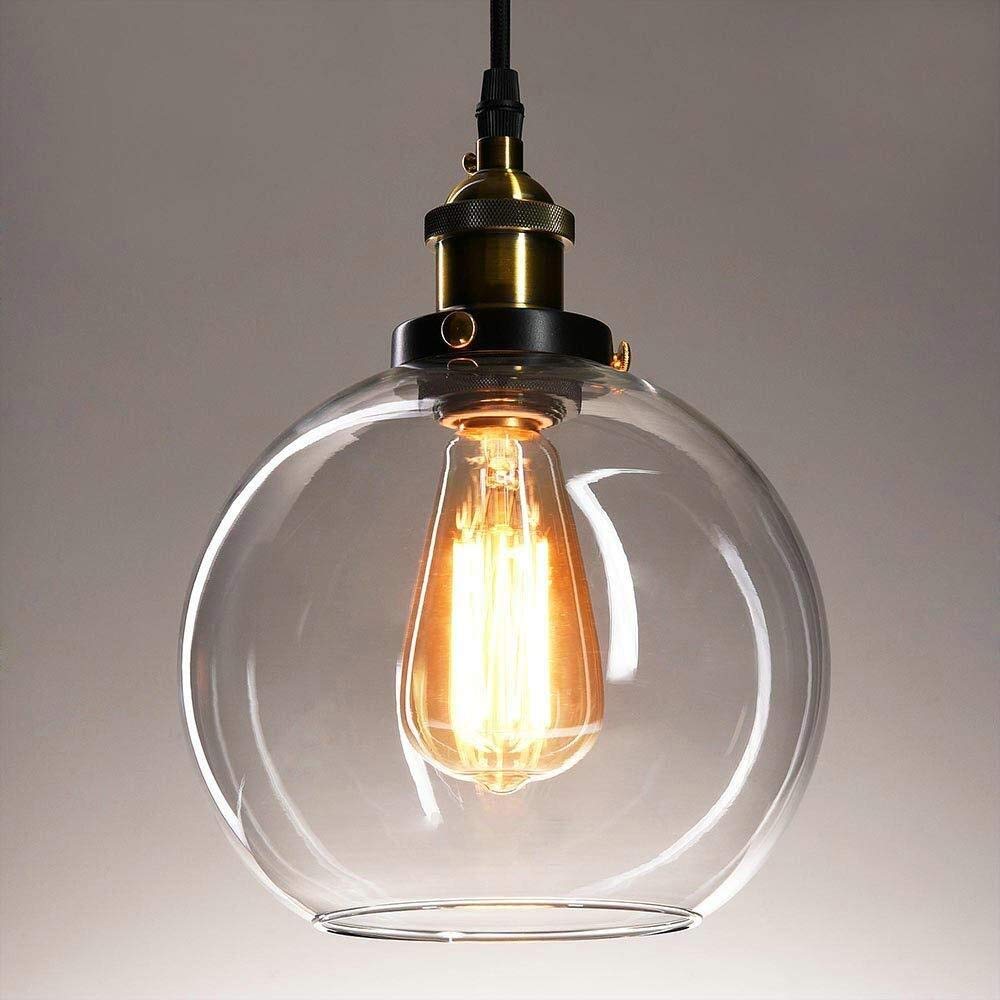 Glass Pendant Commercial Farmhouse Hanging Light Black Gold Ceiling Lights Commercial Hanging Pendant Light