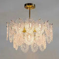 Hanging Glass Pendant Light Gold Finished Dining Room Light Fixtures Chandelier Alostoura lighting