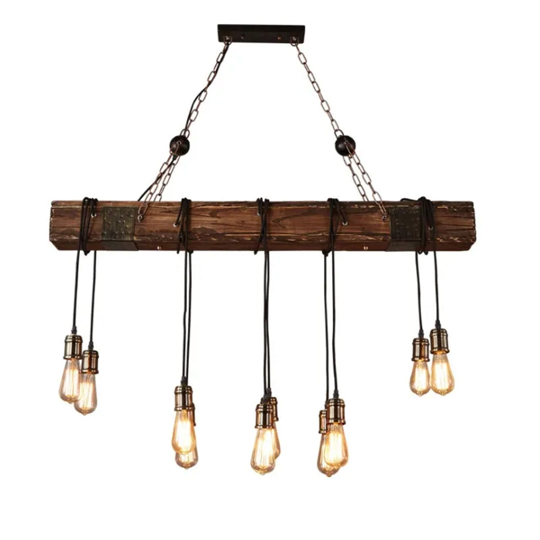 Hanging Industrial Lamp Rope Wooden Boat Chandelier Alostoura lighting