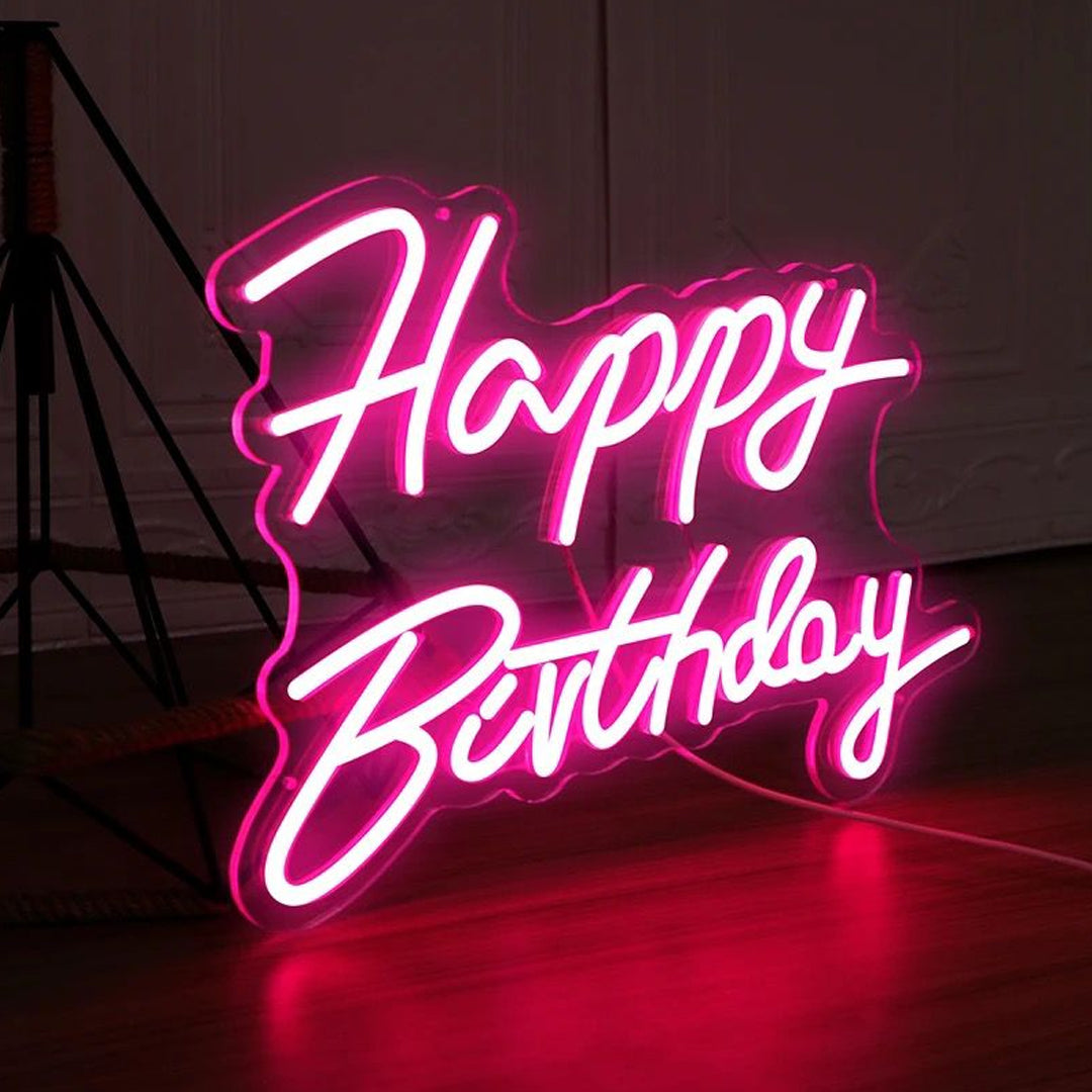 Happy Birthday Neon Sign Alostoura lighting