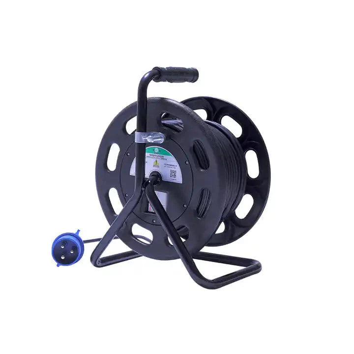 Heavy duty cord reel 230V IP44 cable reel 4 universal sockets extension cord reel Alostoura lighting