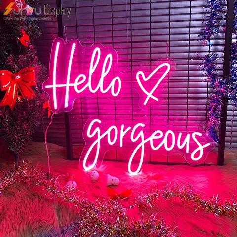 Hello Gorgeous Neon customized Alostoura lighting