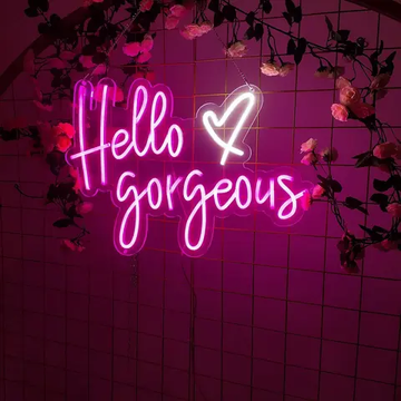Hello Gorgeous Neon customized Alostoura lighting