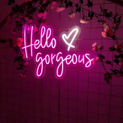 Hello Gorgeous Neon customized Alostoura lighting