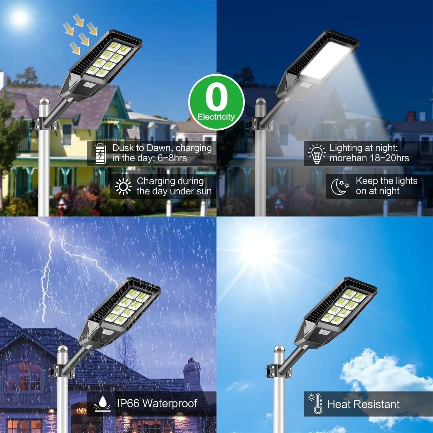 High Power Solar Panels Lighting Solar Street Lights All Wattage Ip65 Lamp Lampadaire Solaire Luces LED Lamp Alostoura lighting