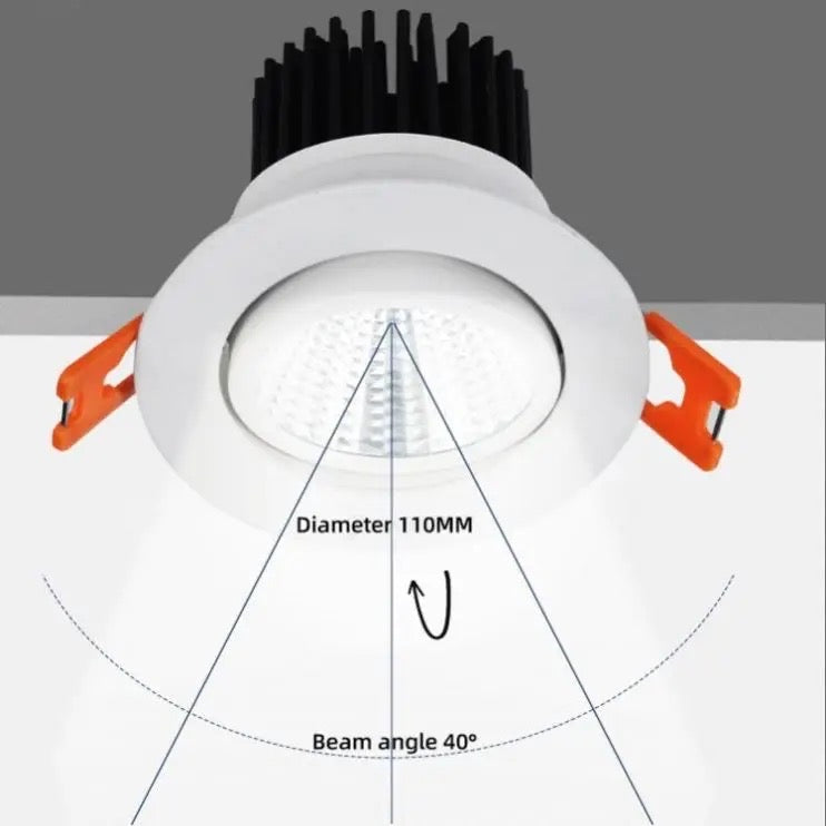 High Quality  Commercial Hotel Embed Fixed Ceiling LED Downlight Down Lighting Alostoura lighting