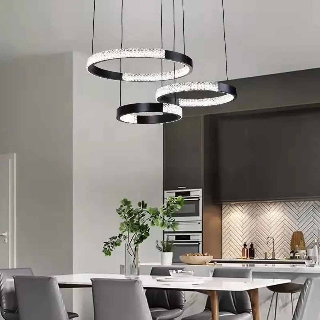 Home Rings Ceiling Chandelier Hanging Lamp Alostoura lighting