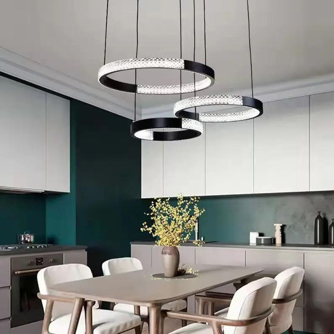 Home Rings Ceiling Chandelier Hanging Lamp Alostoura lighting