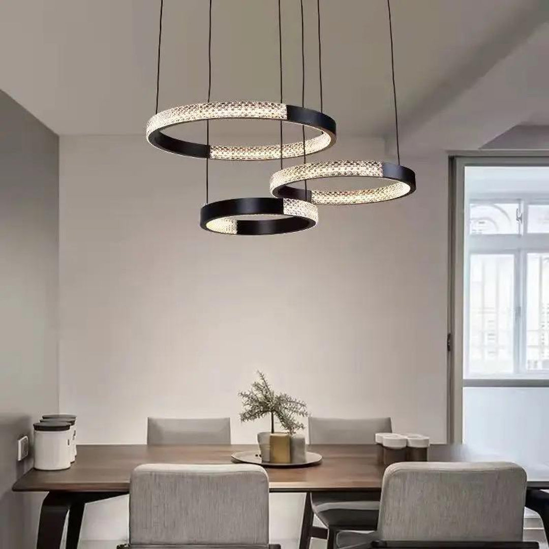 Home Rings Ceiling Chandelier Hanging Lamp Alostoura lighting