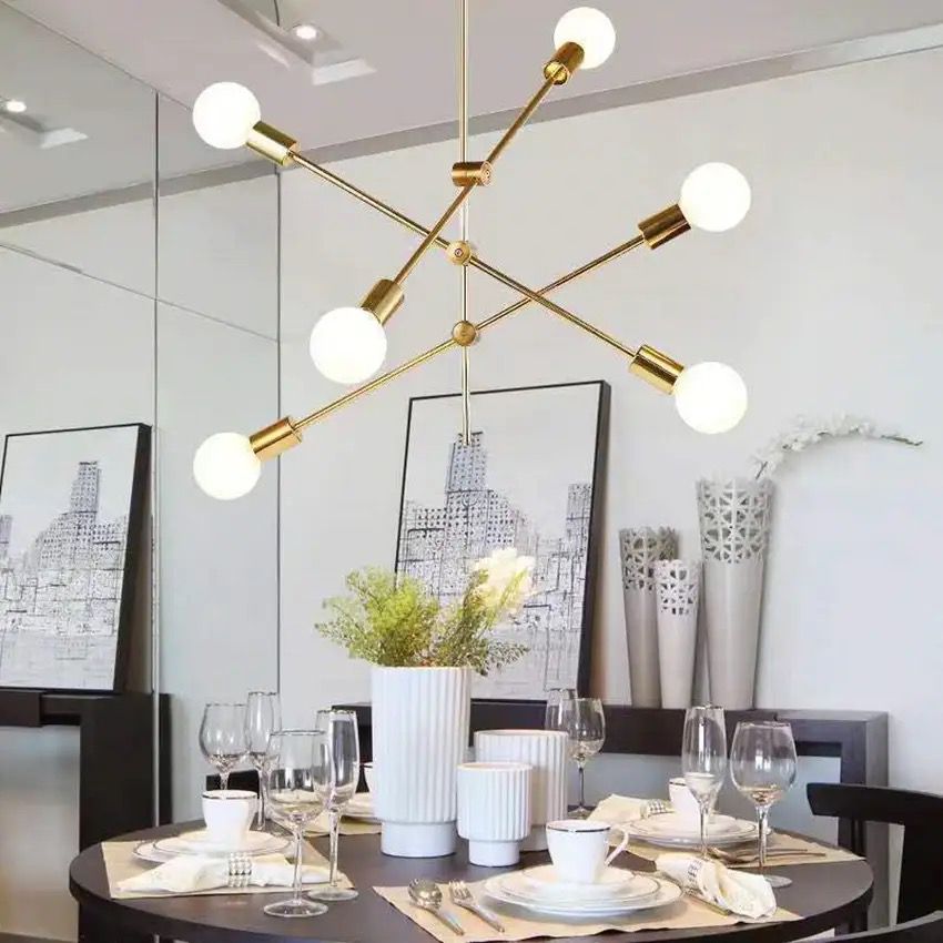 Iron Modern Lighting Gold iron chandeliers Alostoura lighting