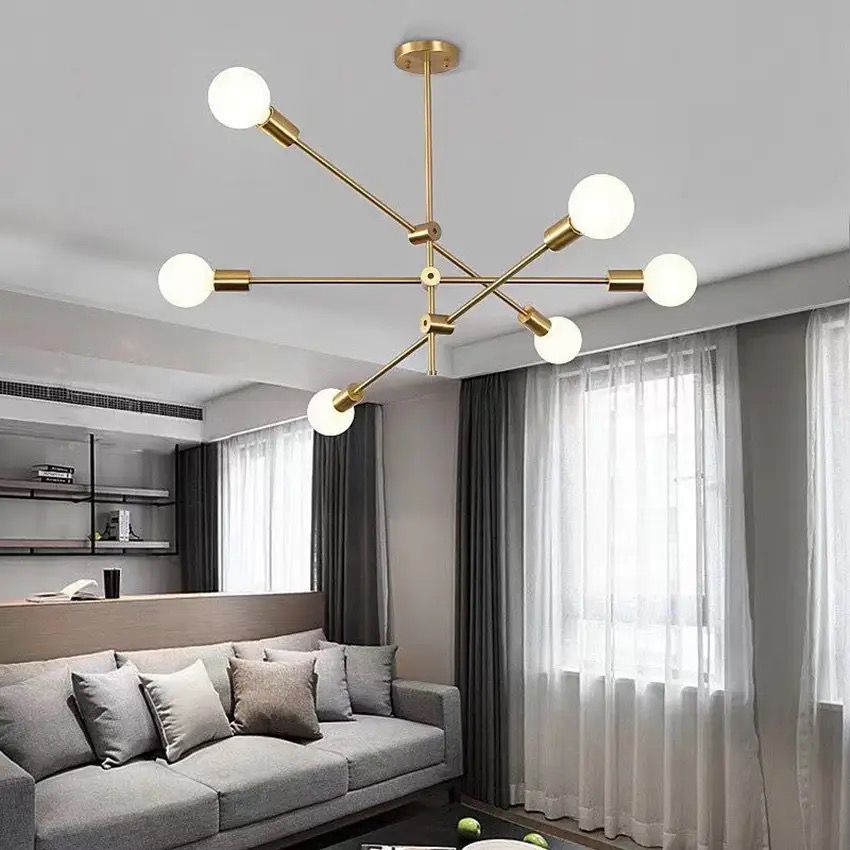 Iron Modern Lighting Gold iron chandeliers Alostoura lighting
