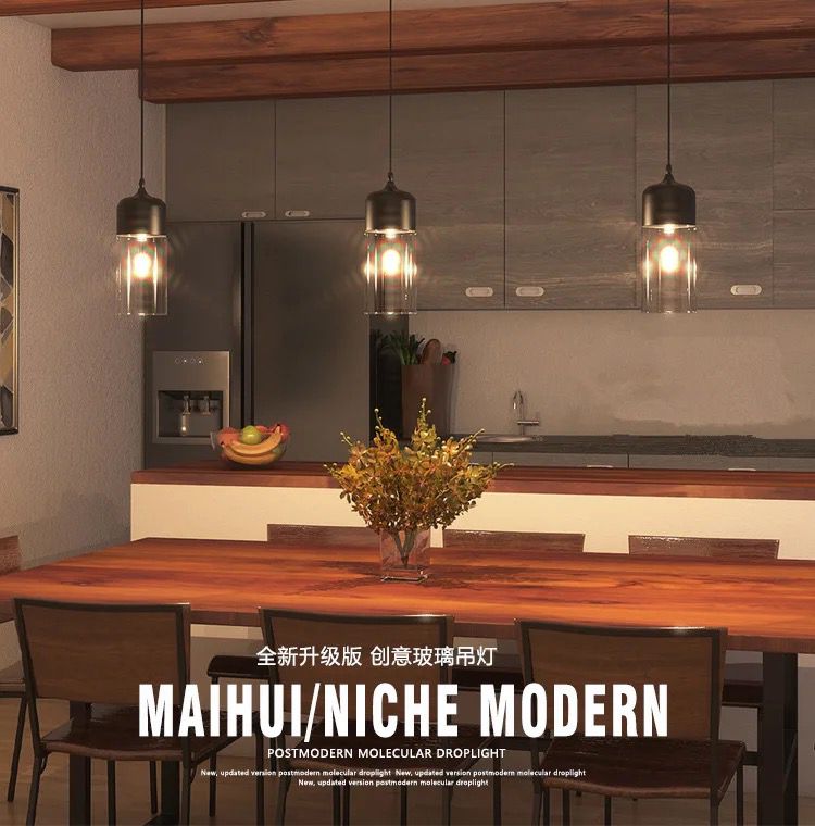 Kitchen Island Black Iron Decorative Alostoura lighting