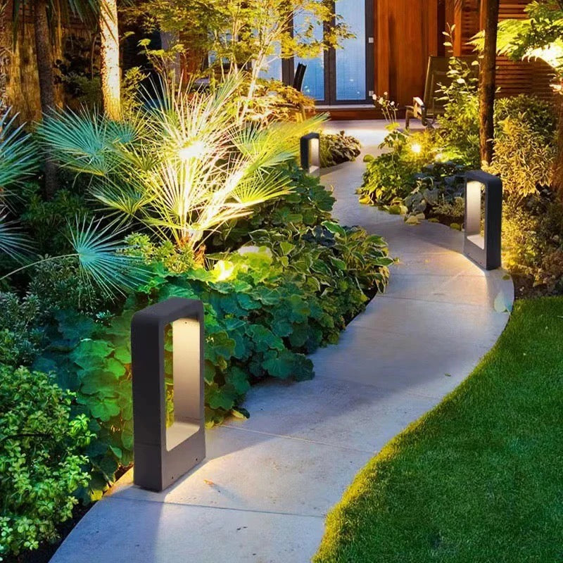 LED Landscapes Gardening Lamp Outdoor IP65 Waterproof Decoration Yard Pathway Villa Bollards LED Lawn Garden Lights Alostoura lighting