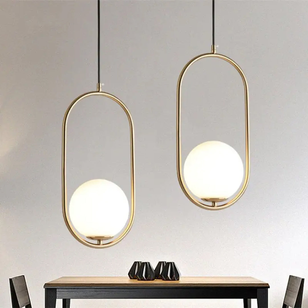 LED Pendant Lights Vintage Hoop Gold Modern Living Room Kitchen Hanging Lamps Loft Industrial Decor Luminaire Alostoura lighting