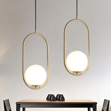LED Pendant Lights Vintage Hoop Gold Modern Living Room Kitchen Hanging Lamps Loft Industrial Decor Luminaire Alostoura lighting