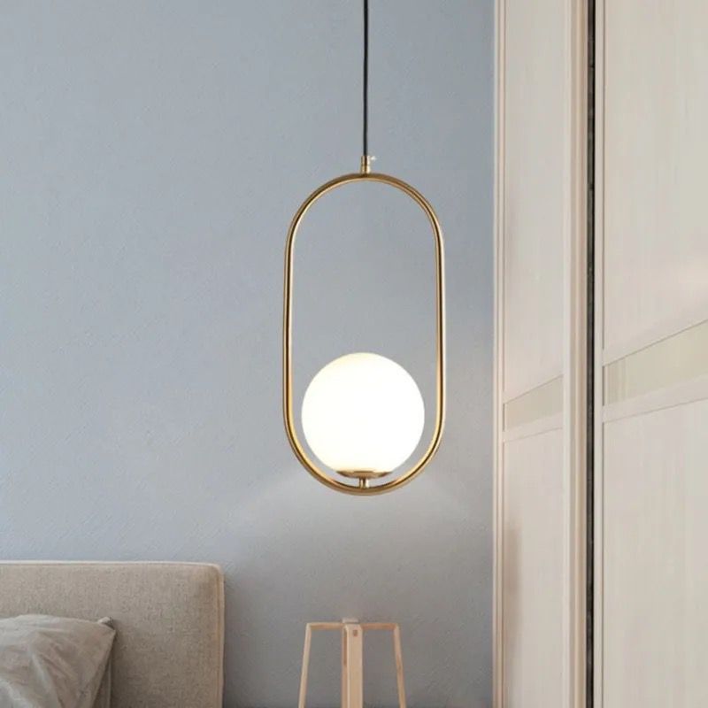 LED Pendant Lights Vintage Hoop Gold Modern Living Room Kitchen Hanging Lamps Loft Industrial Decor Luminaire Alostoura lighting