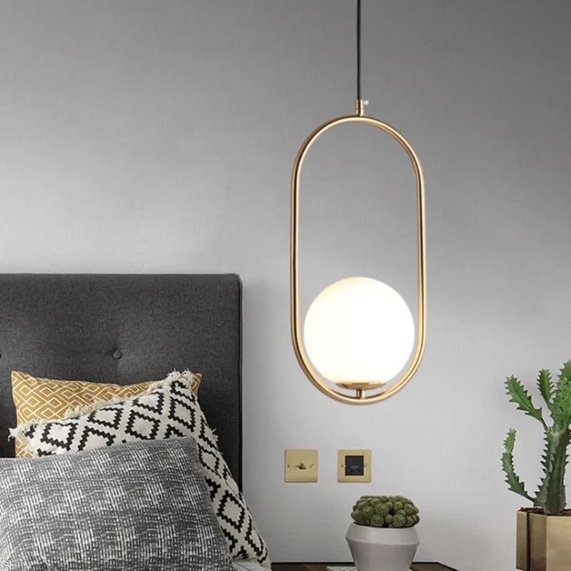 LED Pendant Lights Vintage Hoop Gold Modern Living Room Kitchen Hanging Lamps Loft Industrial Decor Luminaire Alostoura lighting