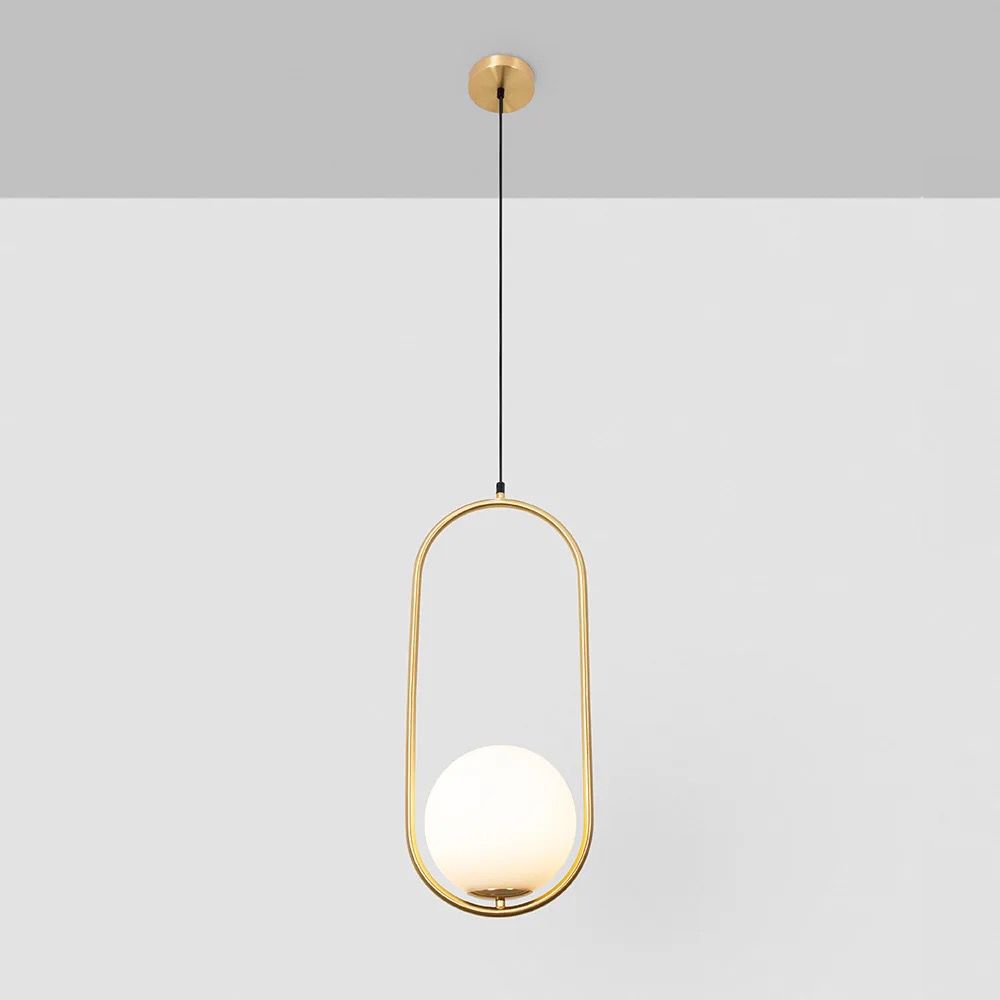 LED Pendant Lights Vintage Hoop Gold Modern Living Room Kitchen Hanging Lamps Loft Industrial Decor Luminaire Alostoura lighting