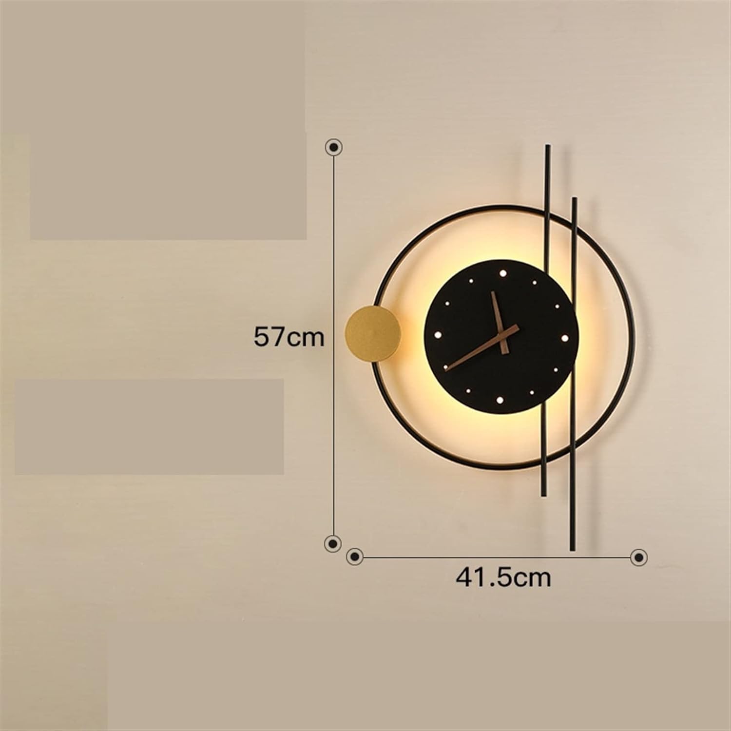 LED Wall Light Simple Nordic Modern Wall Light Round Living Room Dining Room Decoration Wall Light with Clock Alostoura lighting