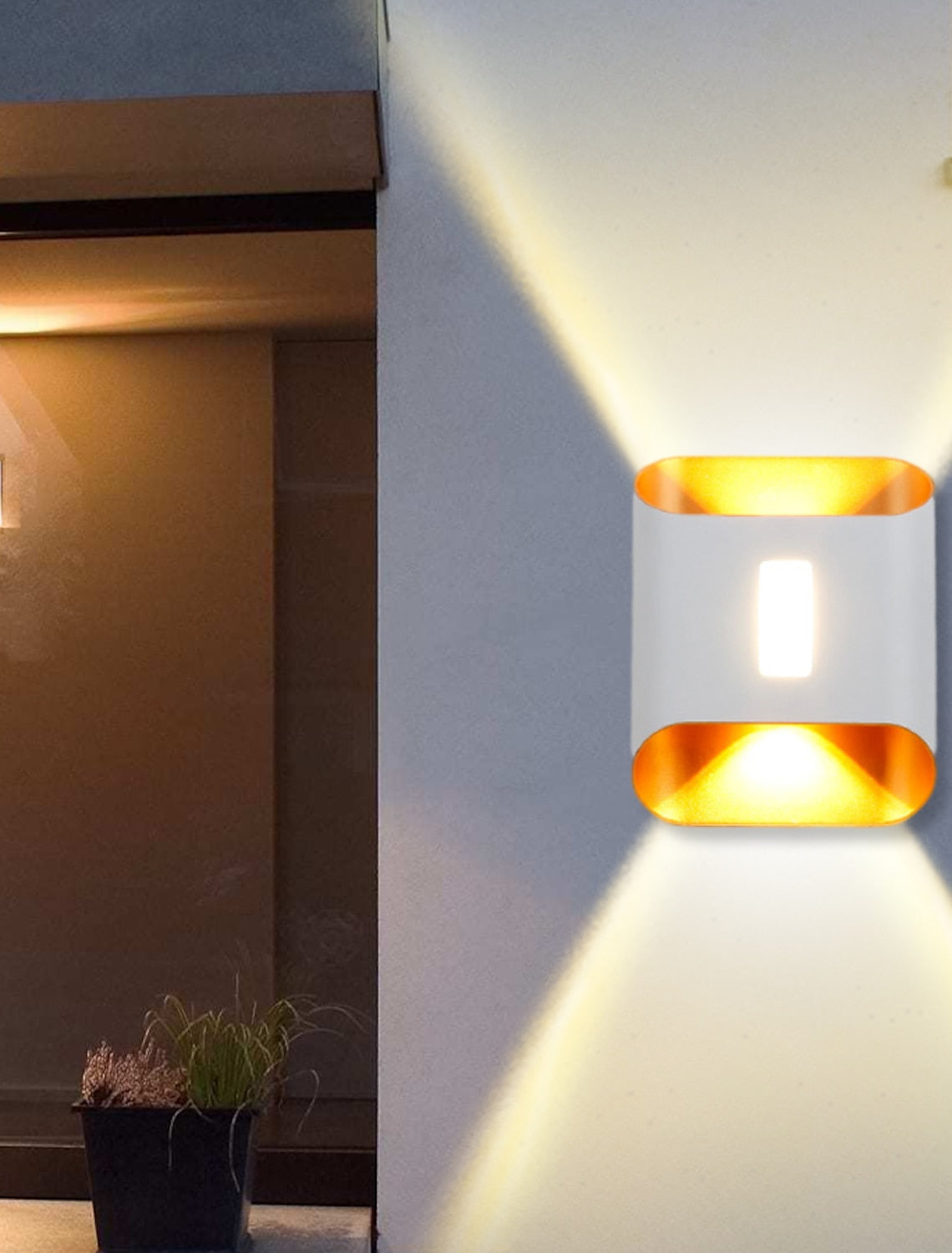 LED Wall Lights Geometric Design Waterproof Outdoor Wall Lights Modern Minimalist Style Aluminum Living Room Bedroom Corridor Wall Light IP65 Alostoura lighting