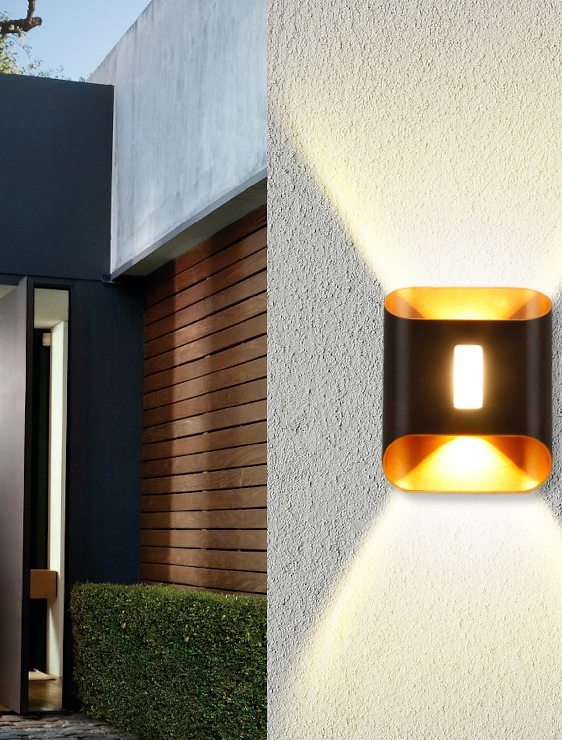 LED Wall Lights Geometric Design Waterproof Outdoor Wall Lights Modern Minimalist Style Aluminum Living Room Bedroom Corridor Wall Light IP65 Alostoura lighting